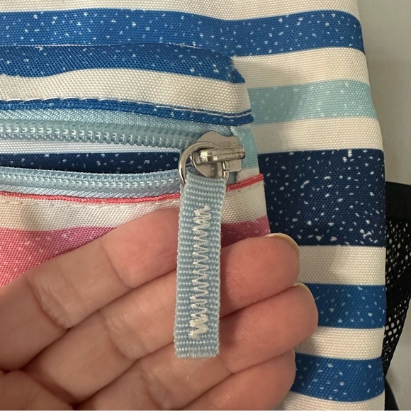 Scout Bag Multi-Pocket Colorful Striped Backpack GUC - Picture 4 of 12